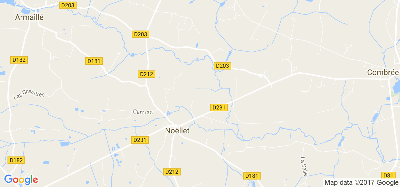 map de la ville de Noëllet