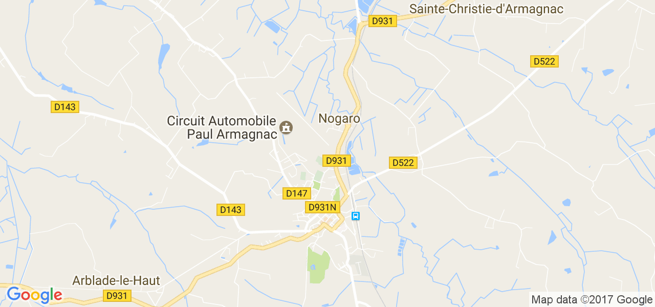 map de la ville de Nogaro