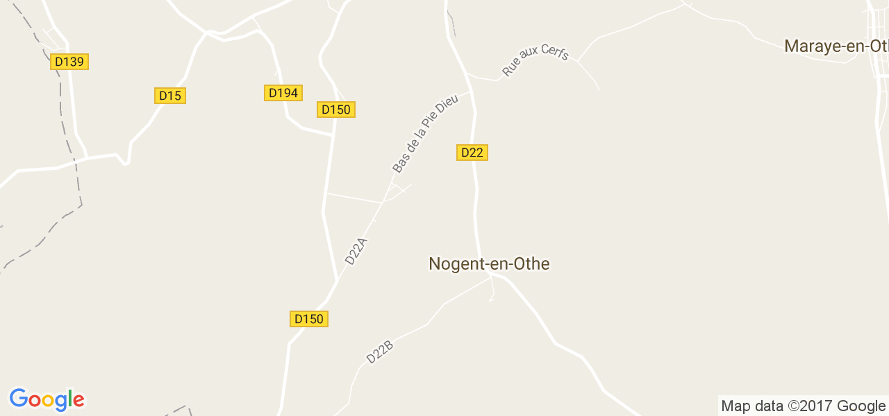 map de la ville de Nogent-en-Othe