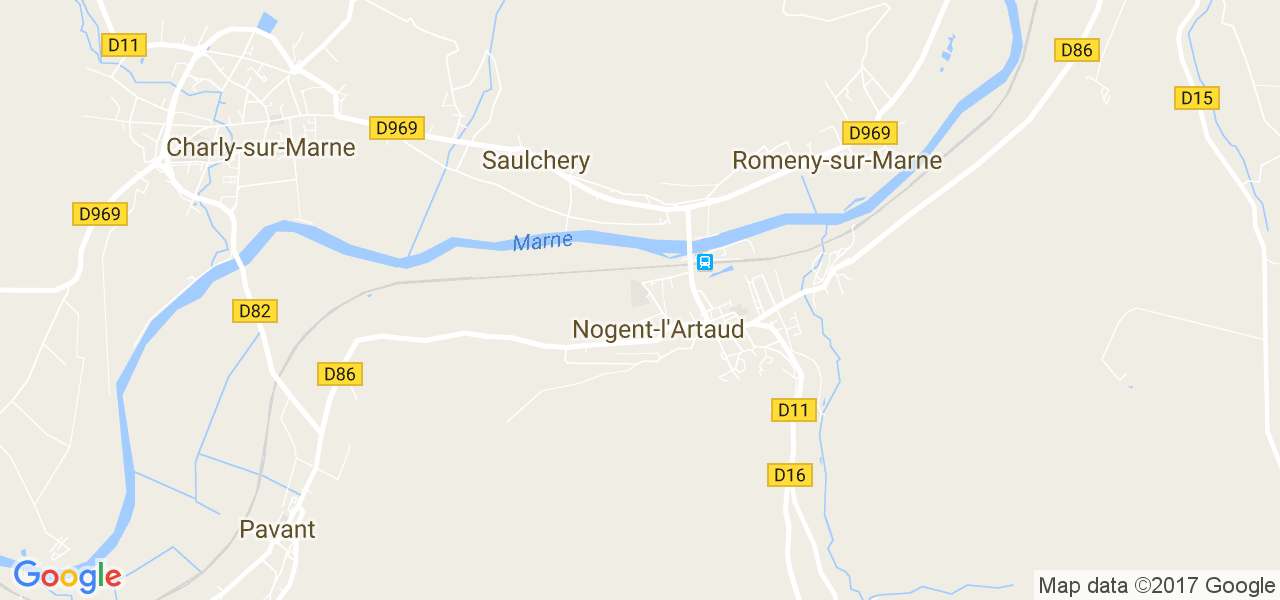 map de la ville de Nogent-l'Artaud