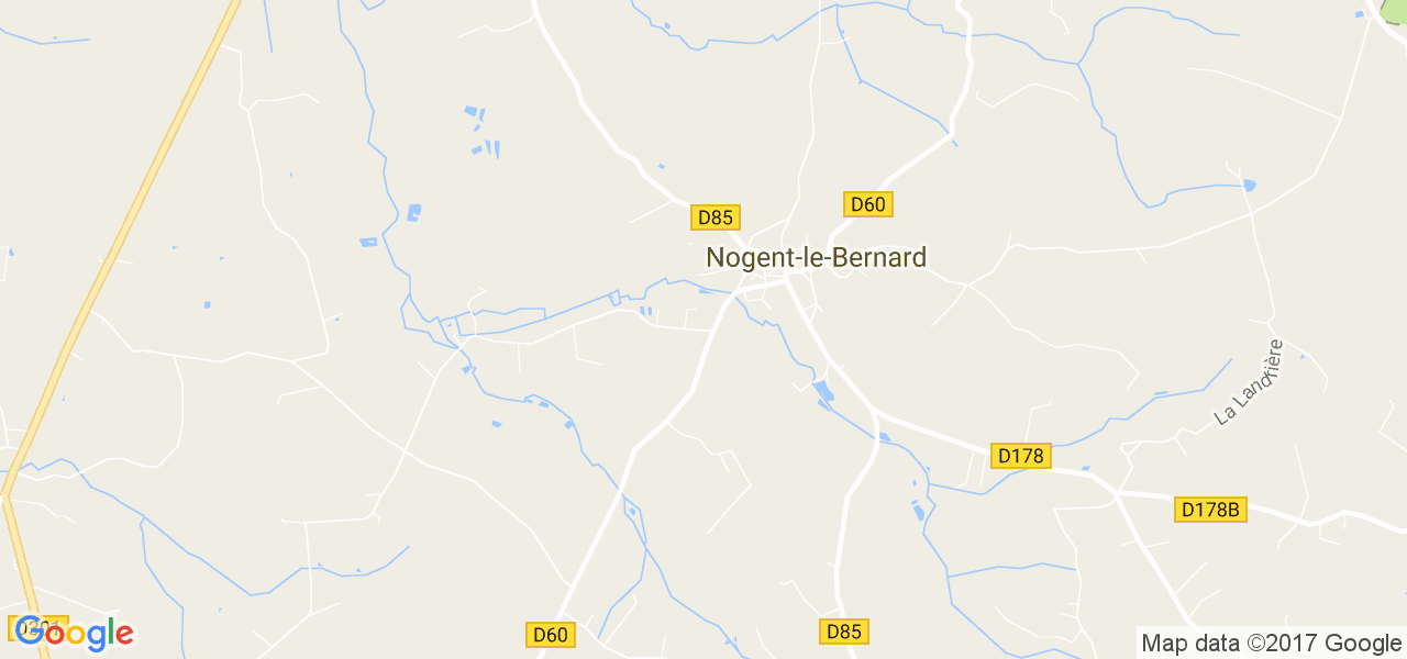 map de la ville de Nogent-le-Bernard