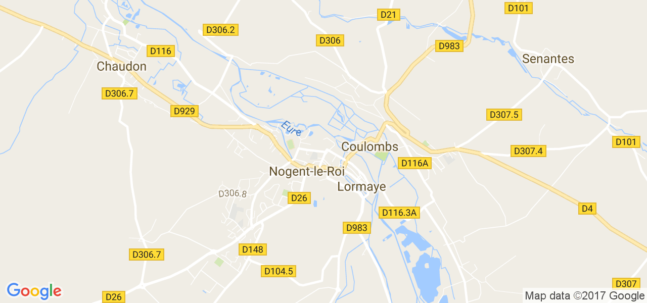 map de la ville de Nogent-le-Roi