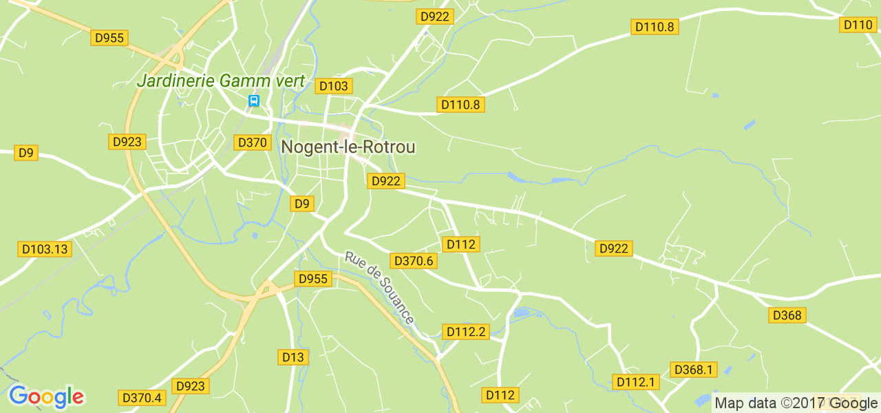 map de la ville de Nogent-le-Rotrou