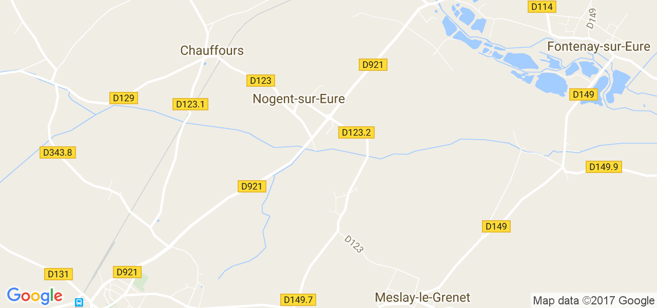 map de la ville de Nogent-sur-Eure