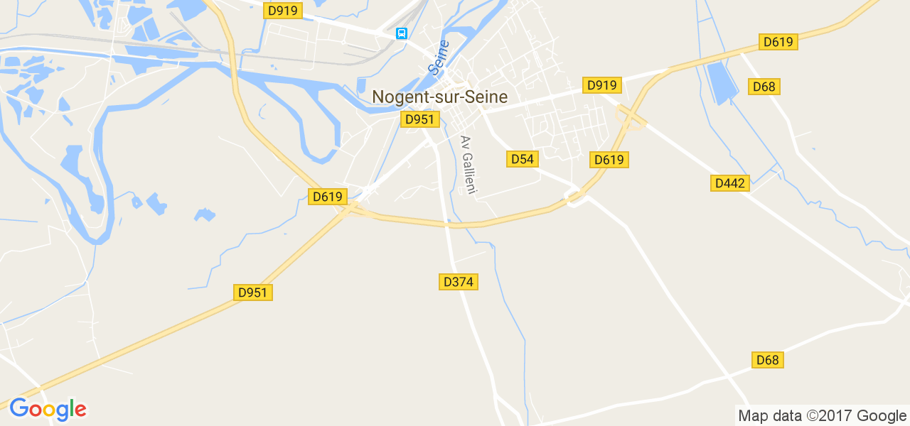 map de la ville de Nogent-sur-Seine