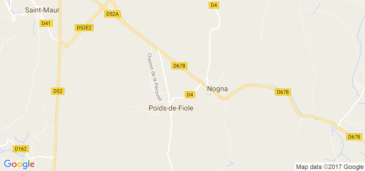 map de la ville de Nogna