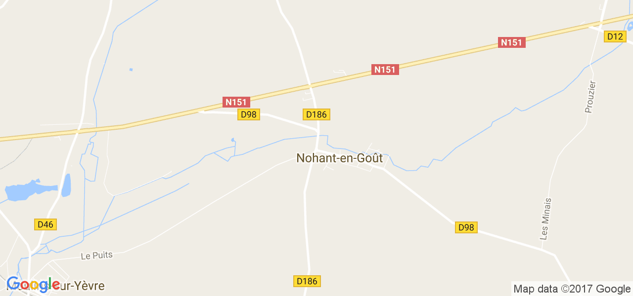 map de la ville de Nohant-en-Goût