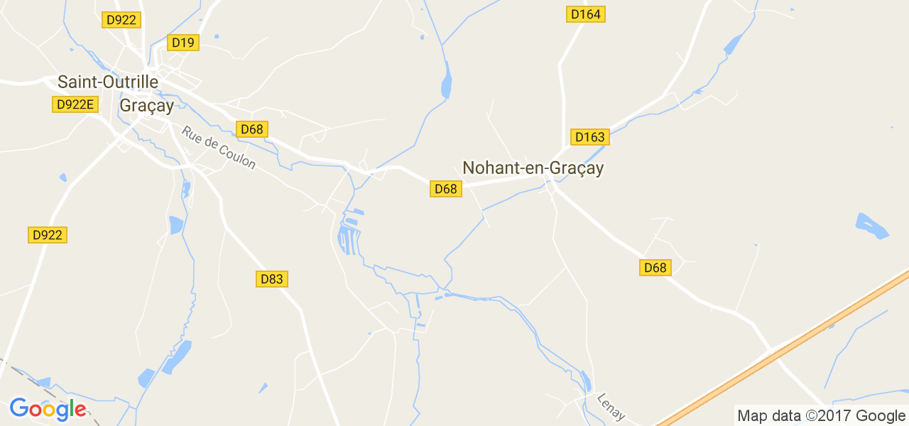 map de la ville de Nohant-en-Graçay