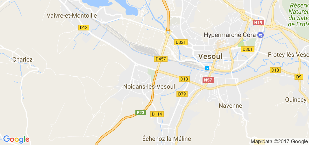 map de la ville de Noidans-lès-Vesoul