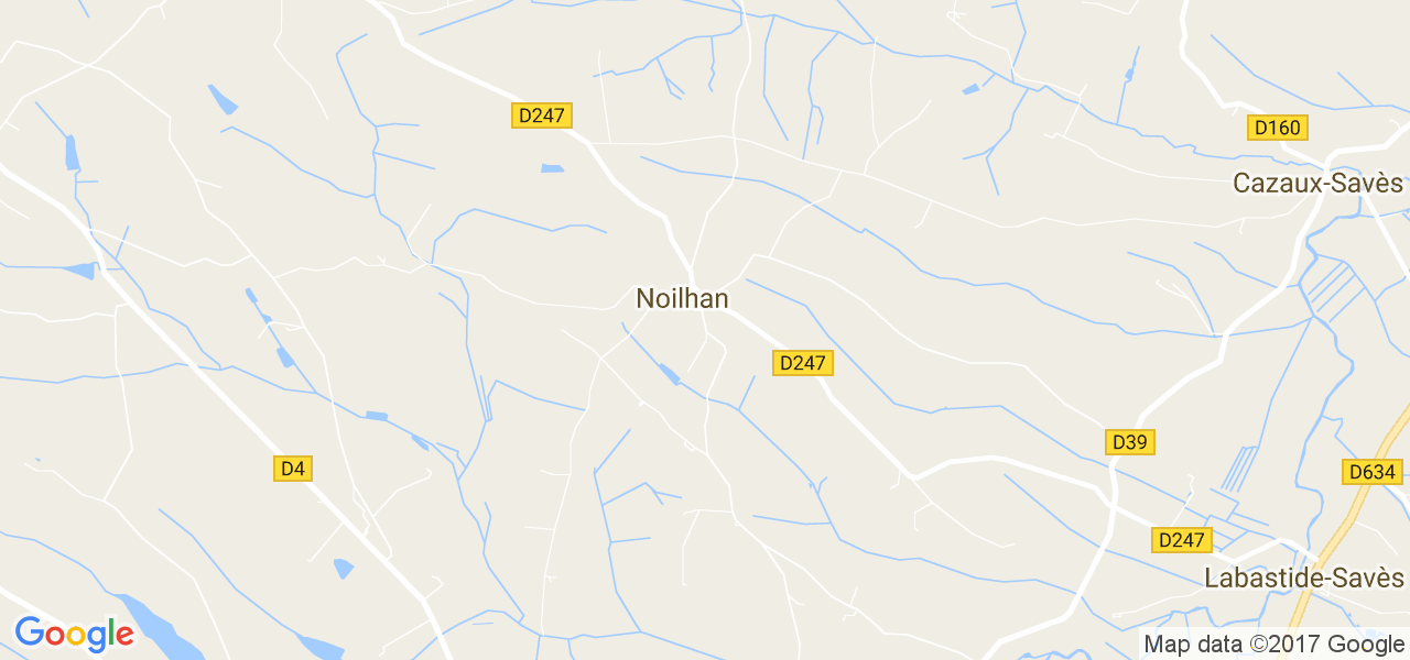 map de la ville de Noilhan