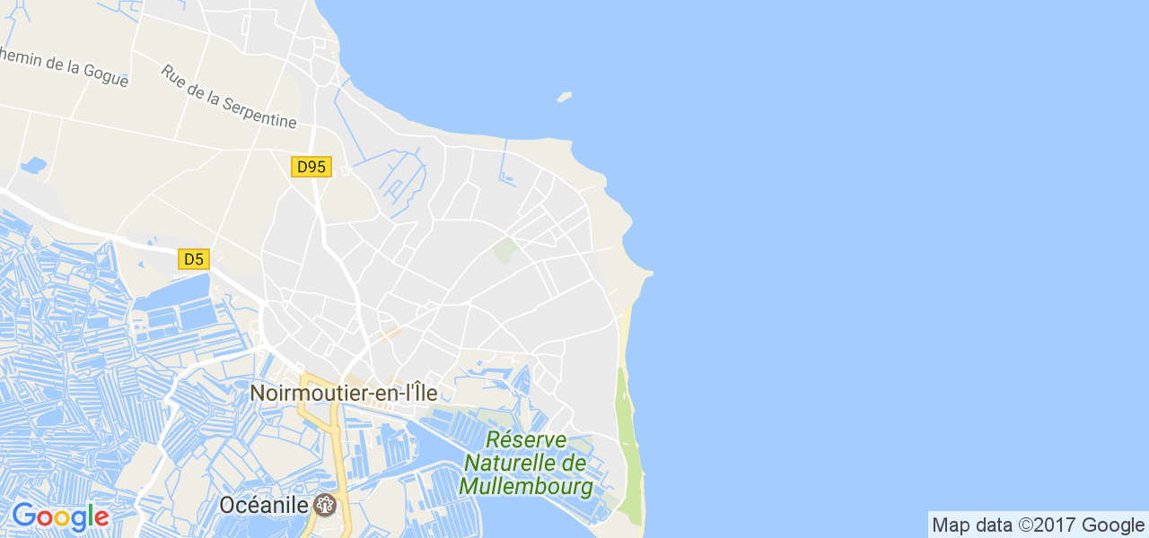 map de la ville de Noirmoutier-en-l'Île