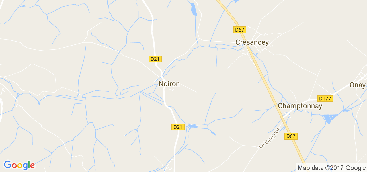 map de la ville de Noiron