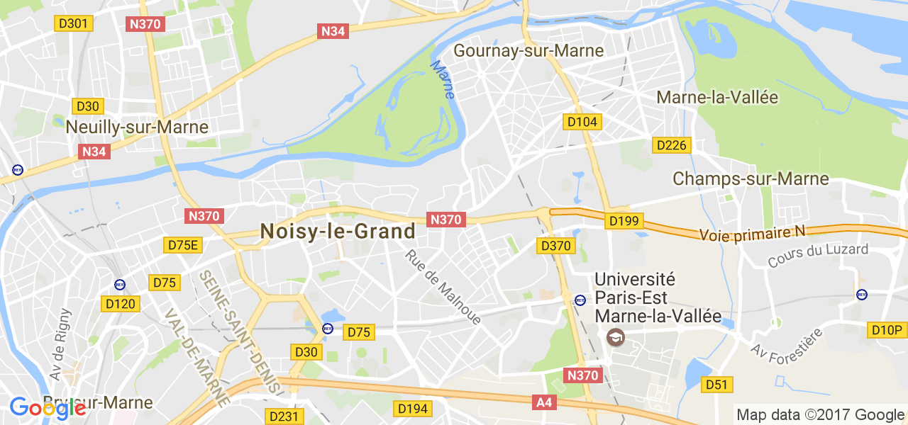 map de la ville de Noisy-le-Grand