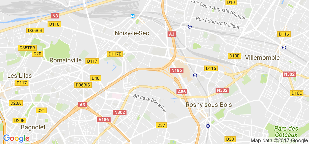 map de la ville de Noisy-le-Sec