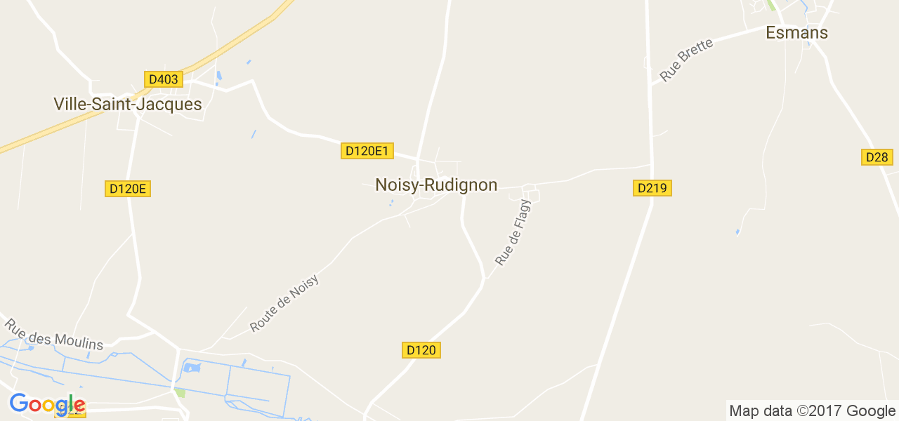 map de la ville de Noisy-Rudignon