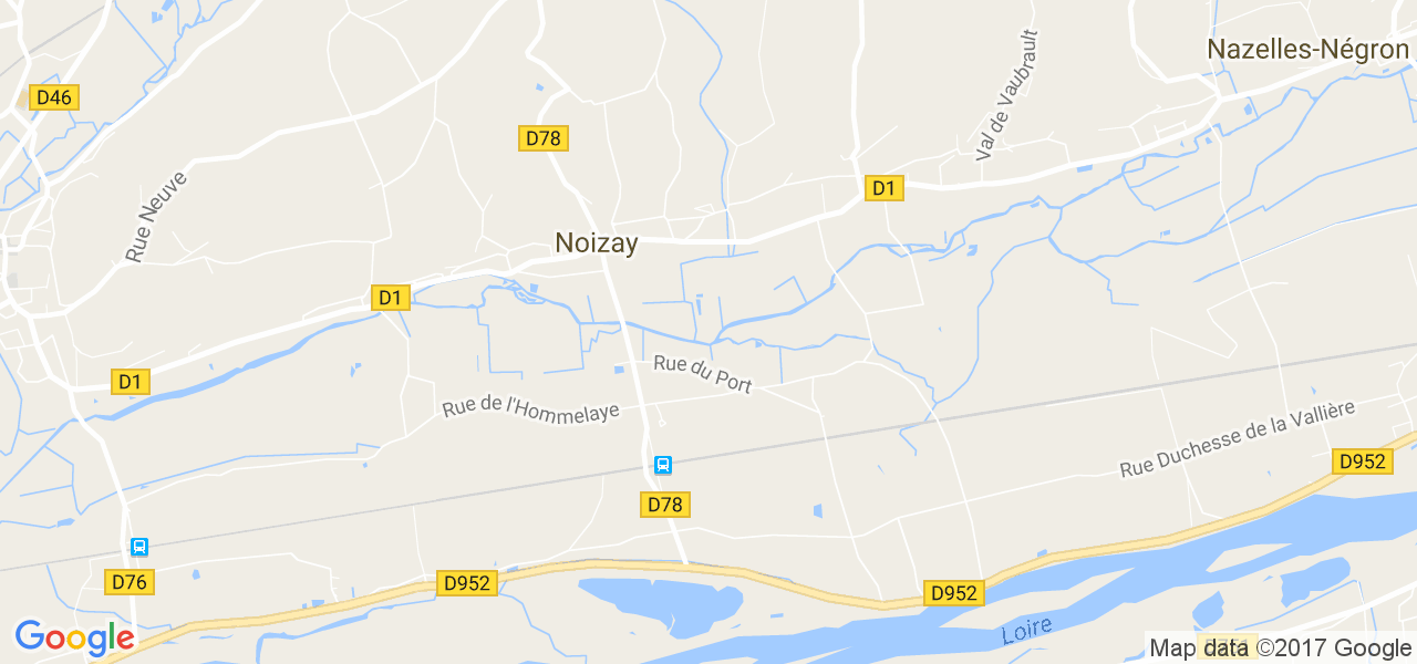 map de la ville de Noizay