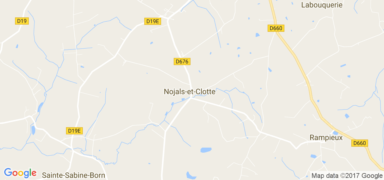 map de la ville de Nojals-et-Clotte