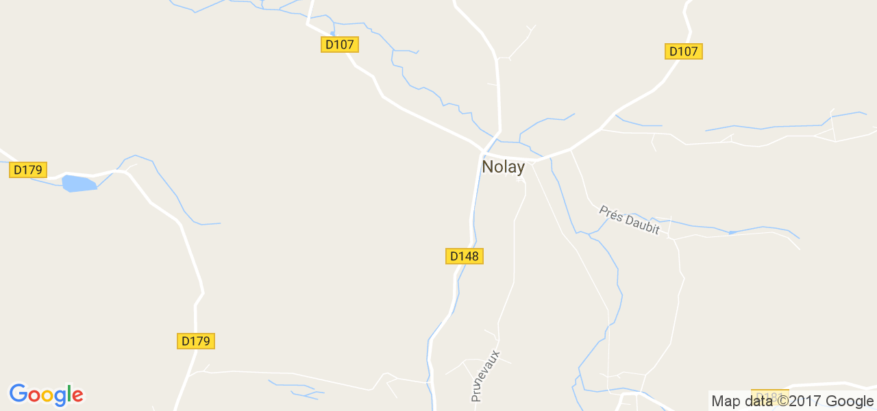 map de la ville de Nolay