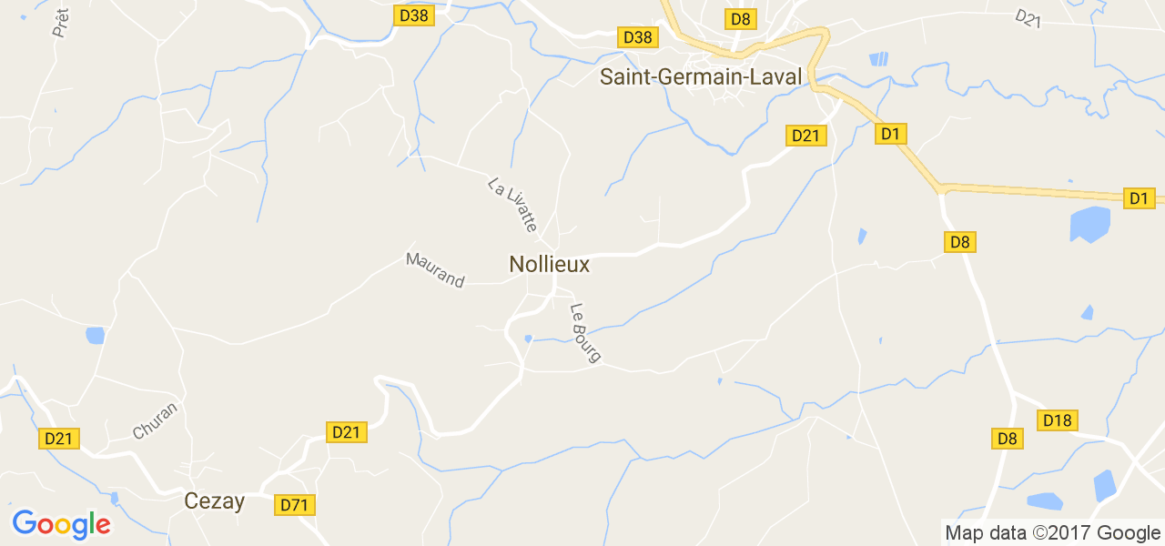 map de la ville de Nollieux