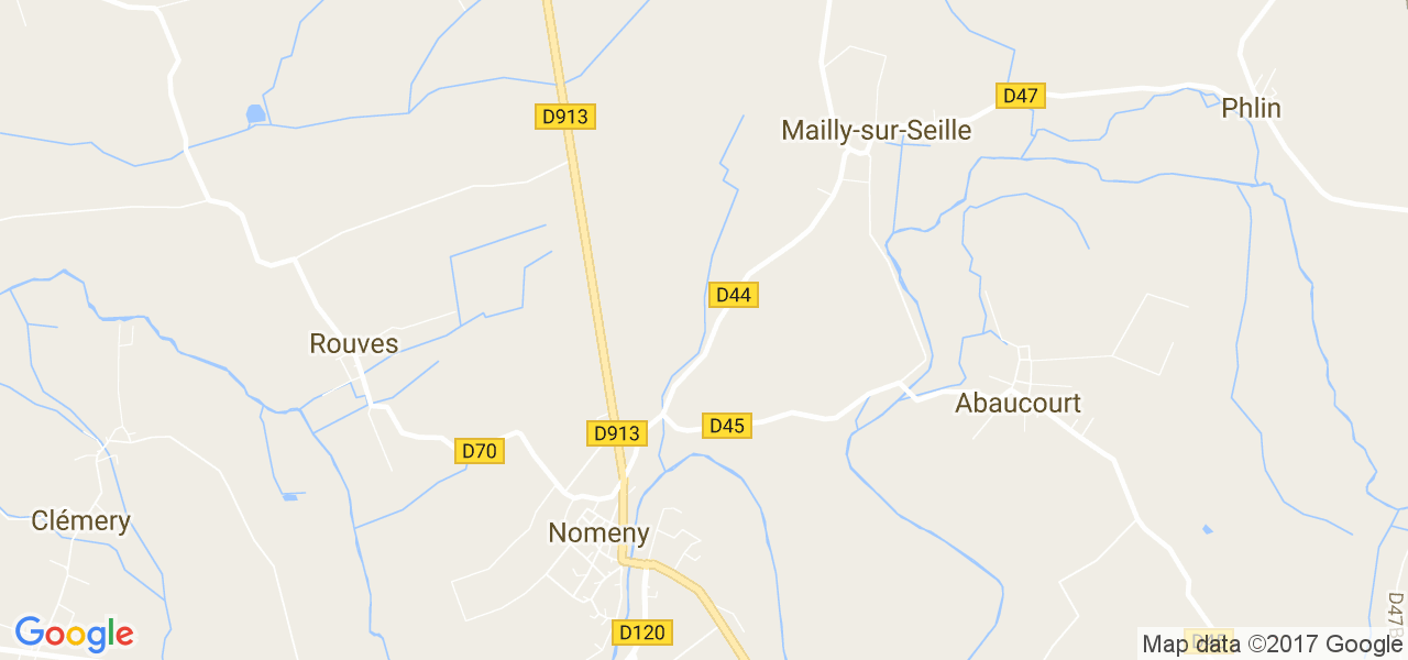 map de la ville de Nomeny