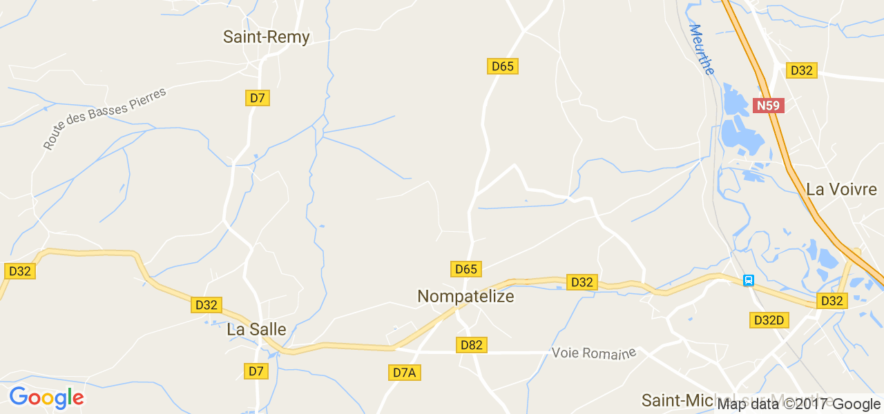 map de la ville de Nompatelize