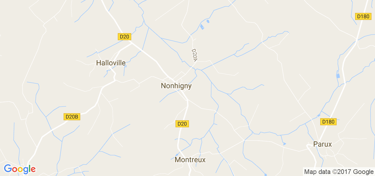 map de la ville de Nonhigny