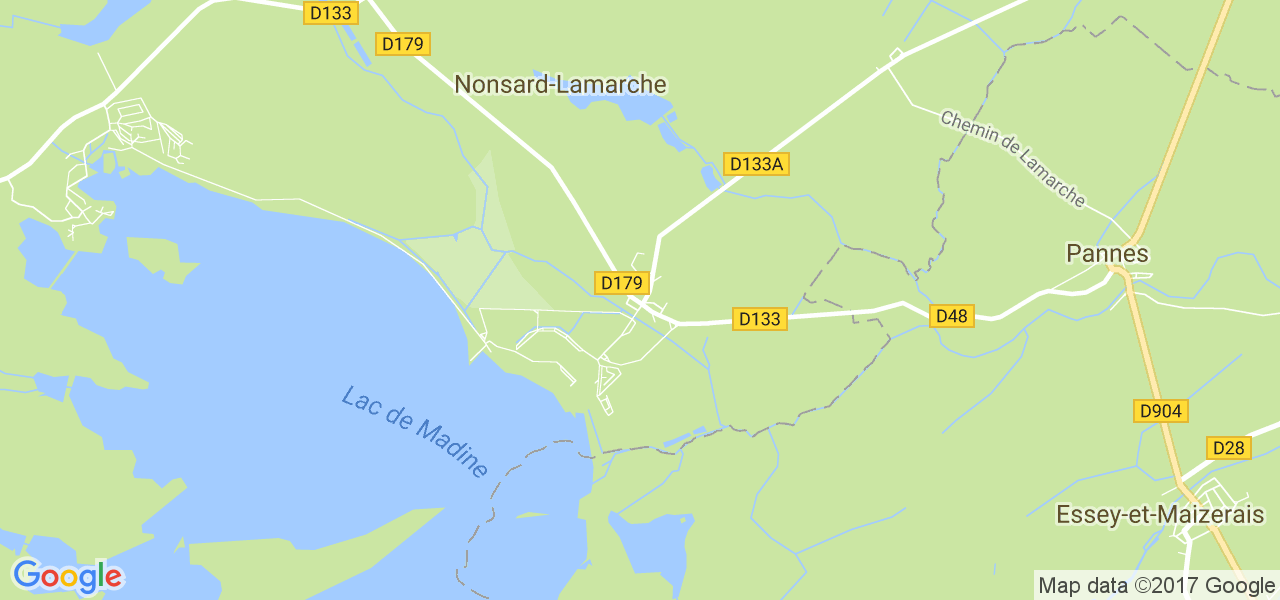 map de la ville de Nonsard-Lamarche