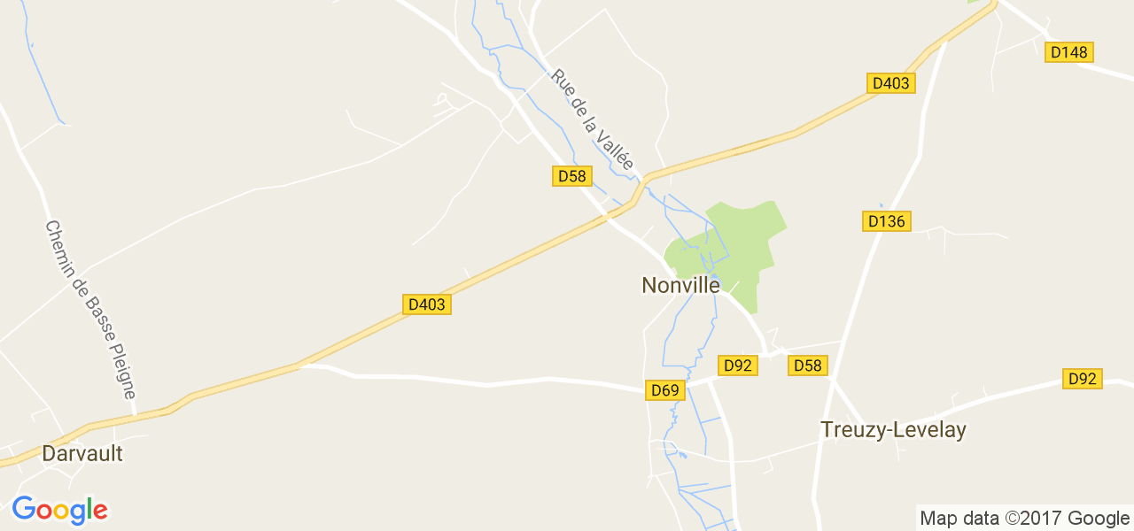 map de la ville de Nonville