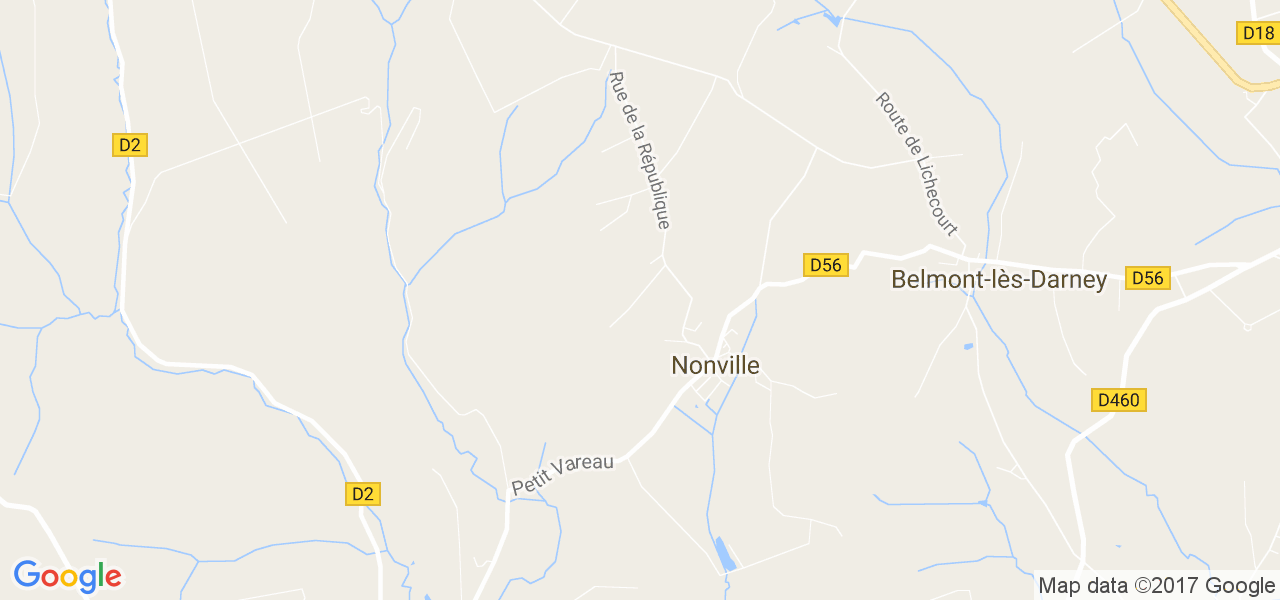 map de la ville de Nonville