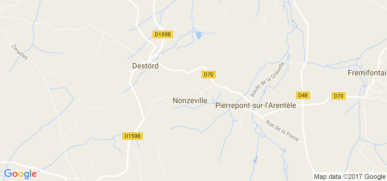 map de la ville de Nonzeville