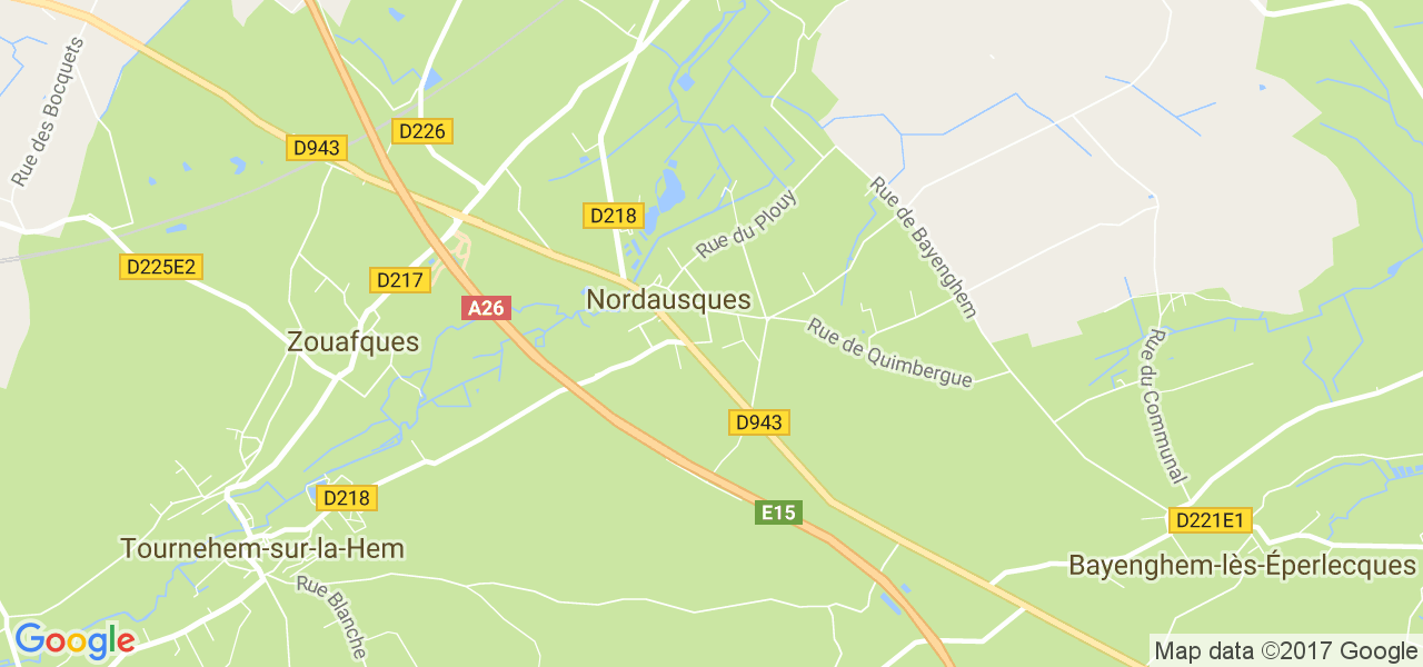 map de la ville de Nordausques