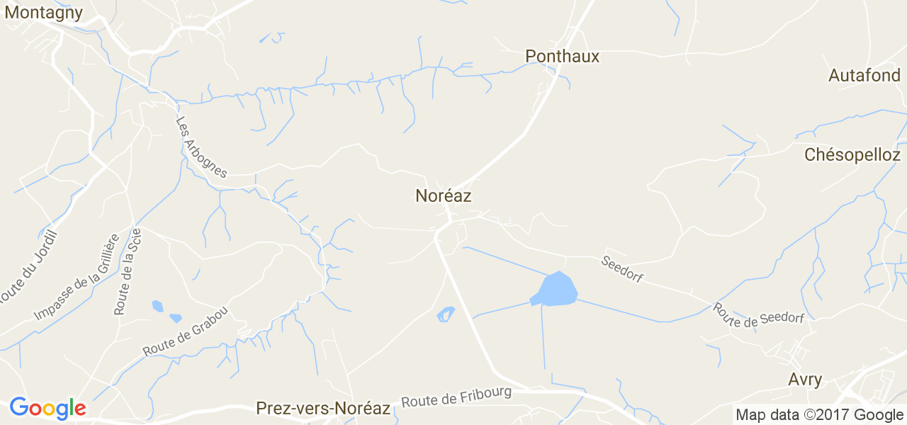 map de la ville de Noréaz