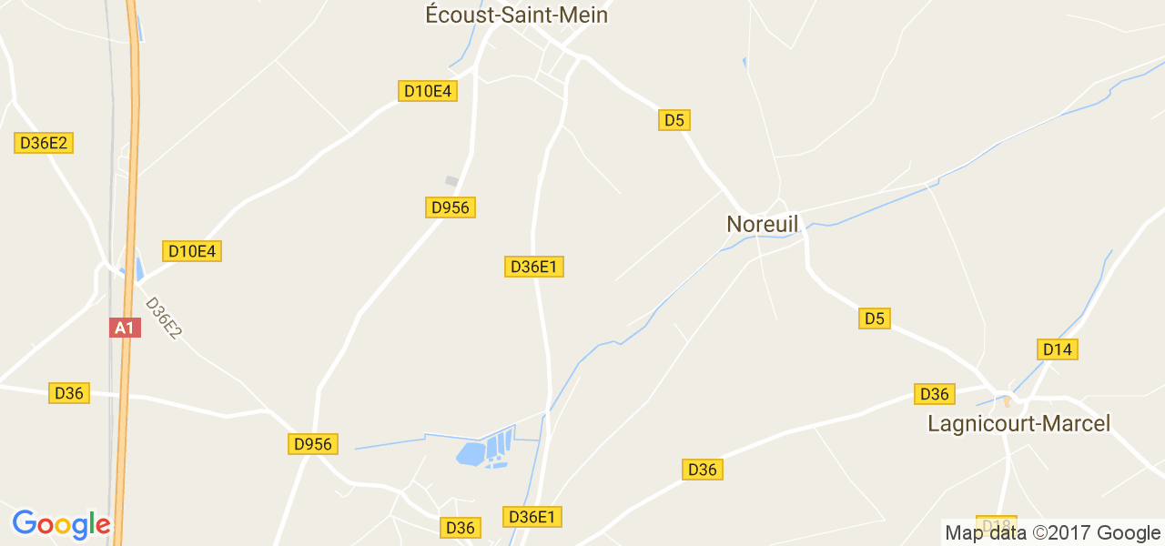 map de la ville de Noreuil