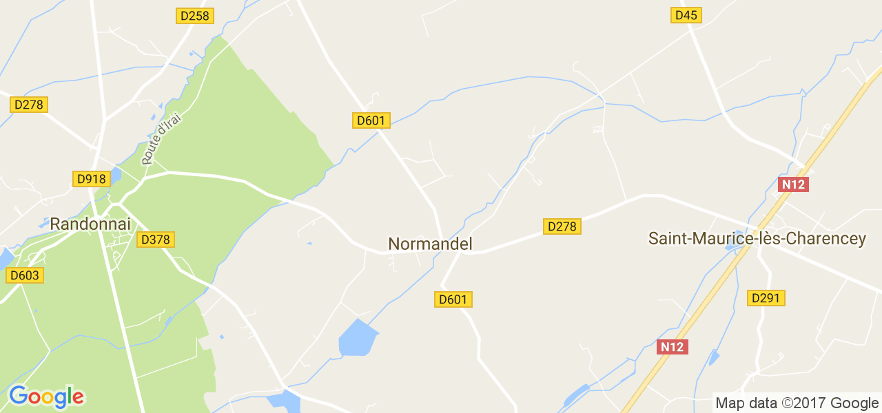 map de la ville de Normandel