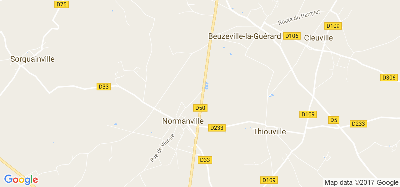 map de la ville de Normanville