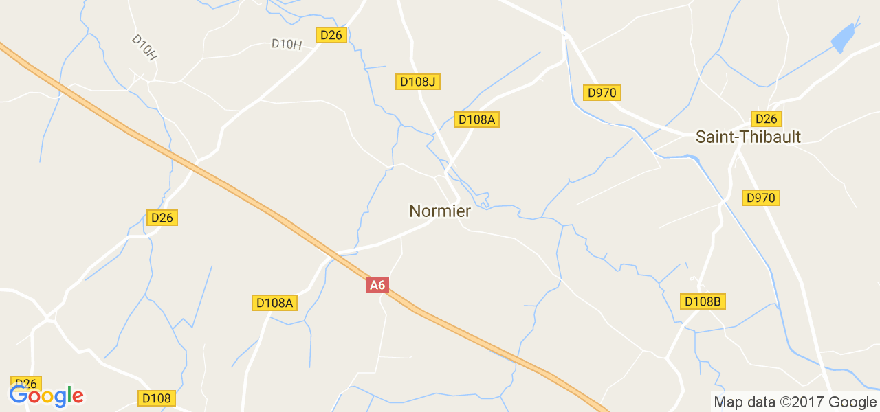 map de la ville de Normier