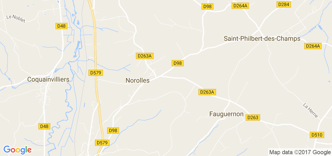 map de la ville de Norolles