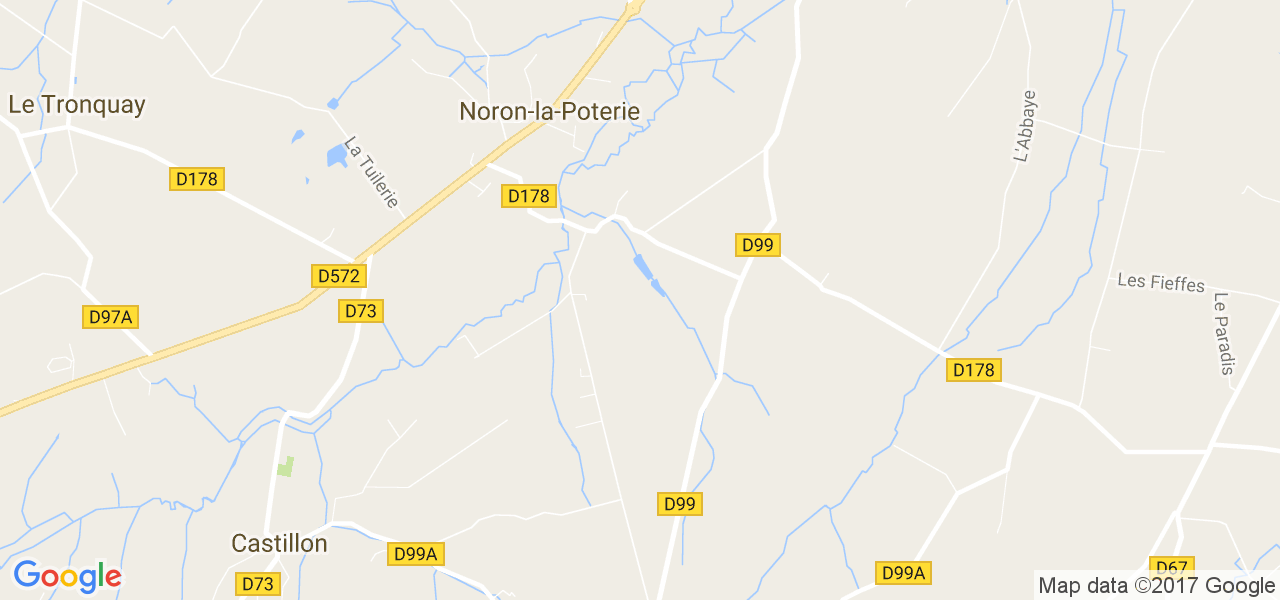 map de la ville de Noron-la-Poterie