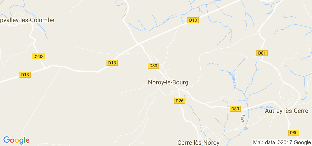 map de la ville de Noroy-le-Bourg