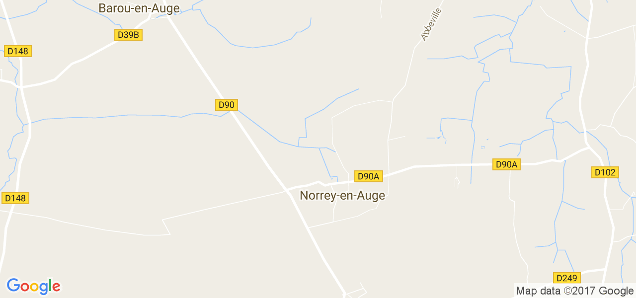 map de la ville de Norrey-en-Auge