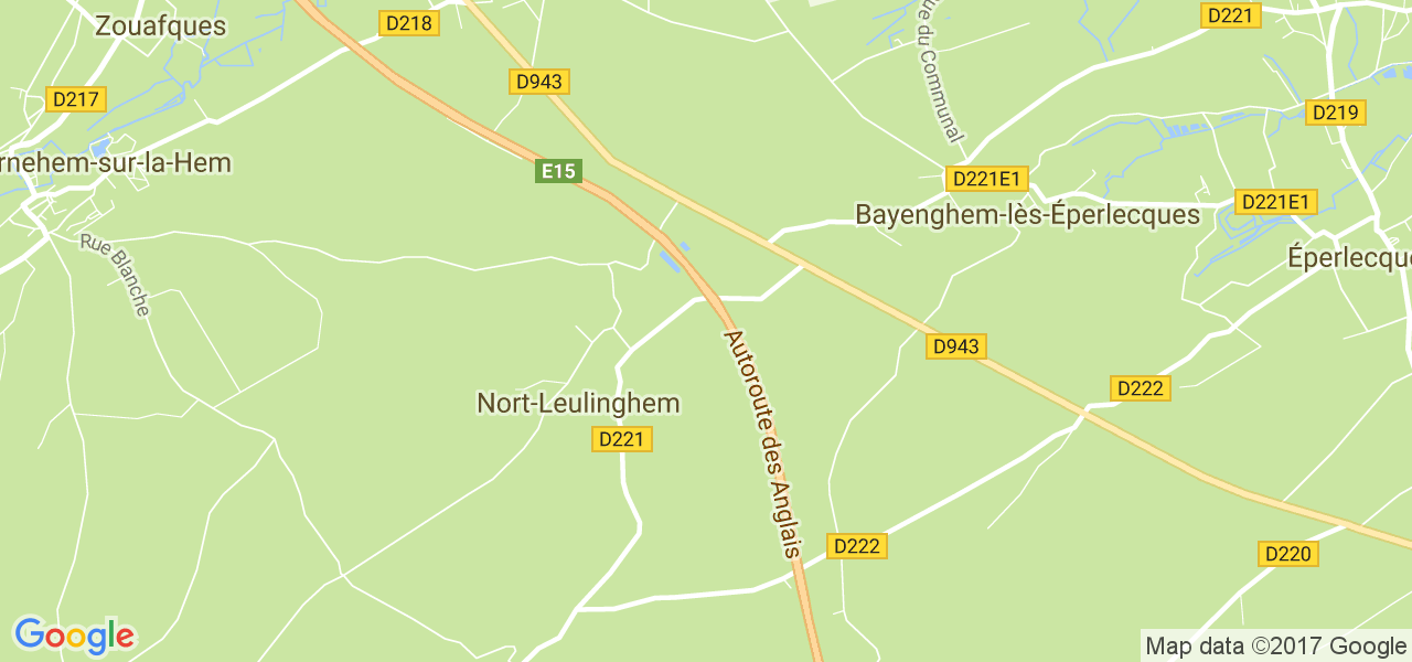 map de la ville de Nort-Leulinghem