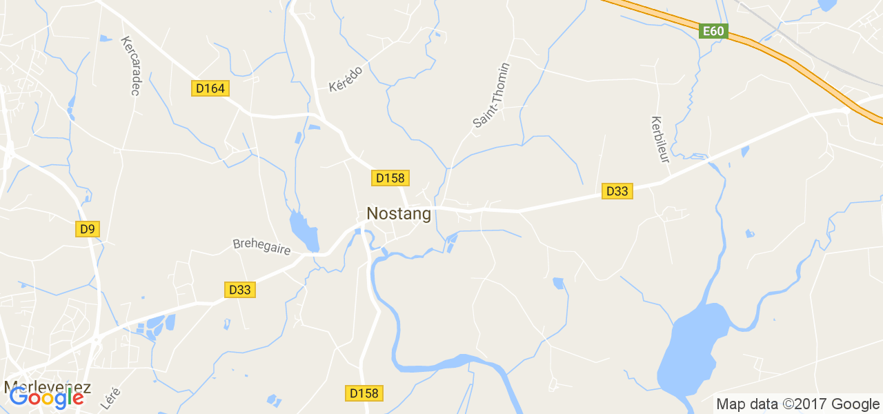 map de la ville de Nostang