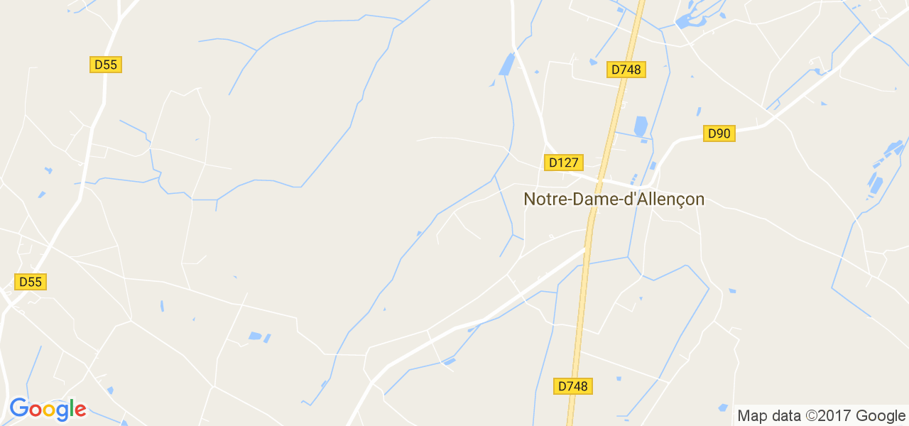 map de la ville de Notre-Dame-d'Allençon