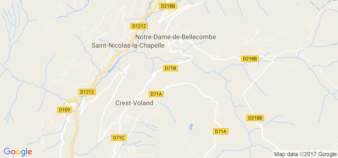 map de la ville de Notre-Dame-de-Bellecombe