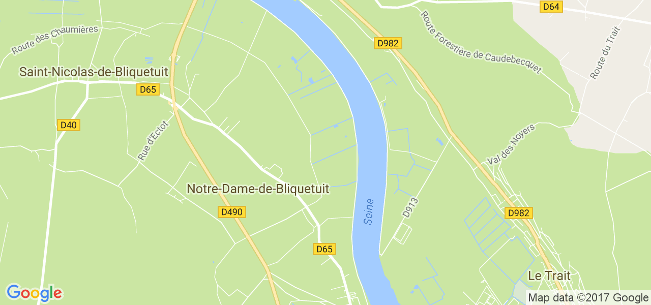 map de la ville de Notre-Dame-de-Bliquetuit