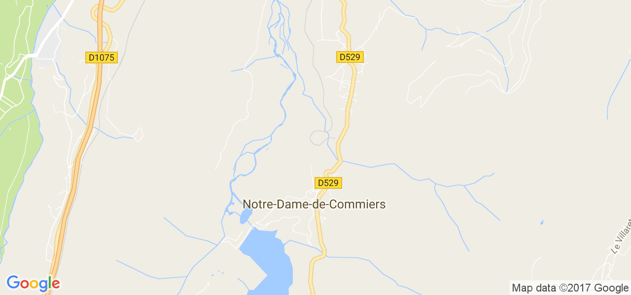 map de la ville de Notre-Dame-de-Commiers