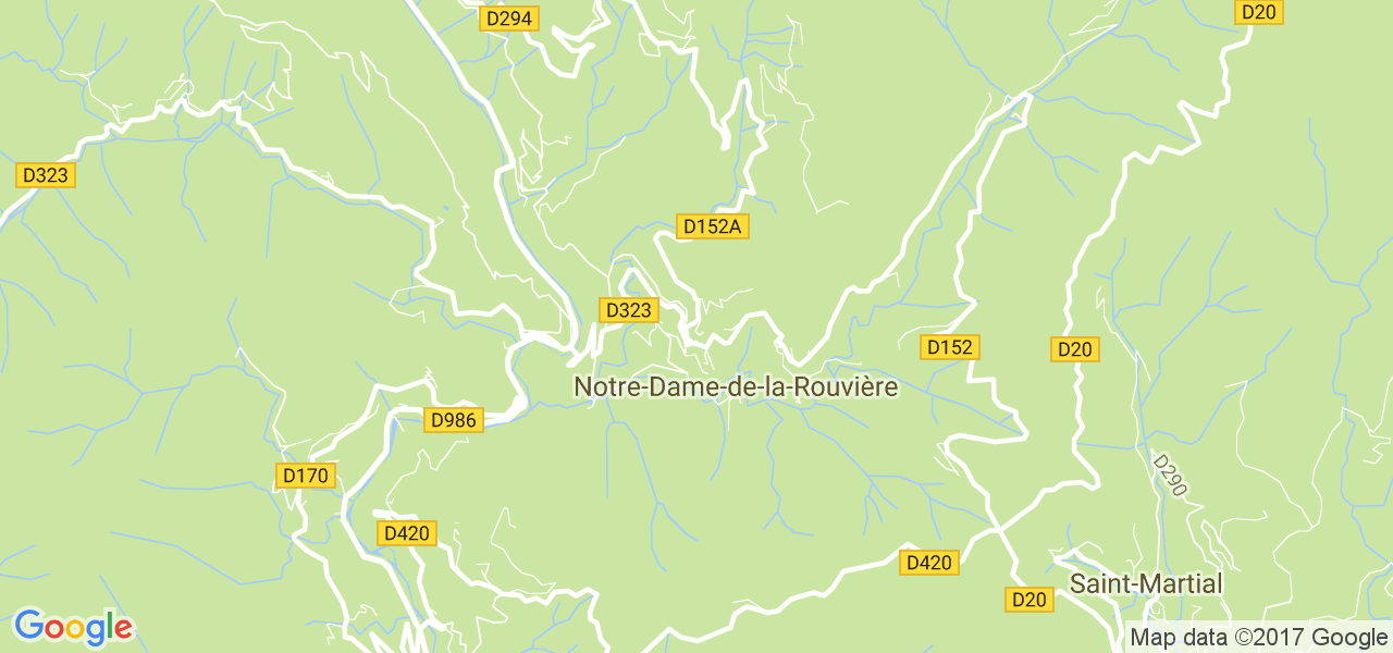 map de la ville de Notre-Dame-de-la-Rouvière