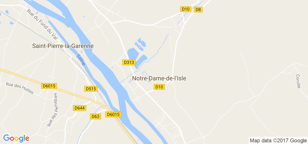 map de la ville de Notre-Dame-de-l'Isle