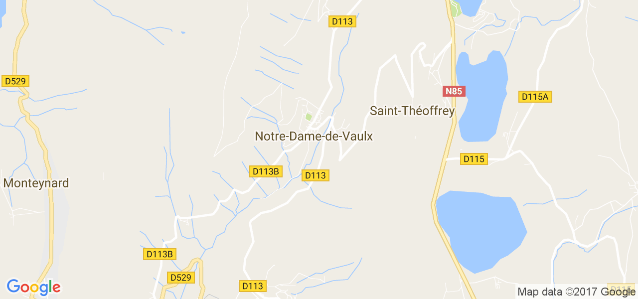 map de la ville de Notre-Dame-de-Vaulx