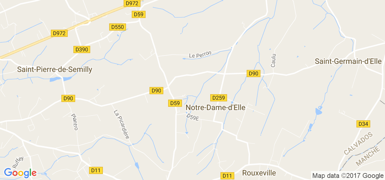 map de la ville de Notre-Dame-d'Elle